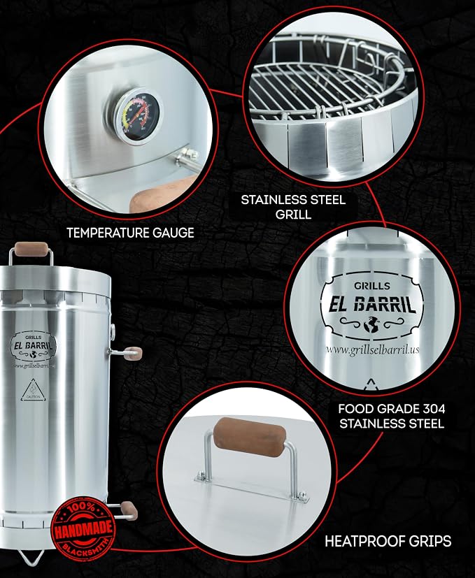 Large Steel Grill 45LB Combo