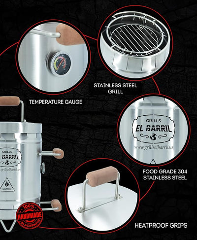 Small steel Grill 13LB Combo