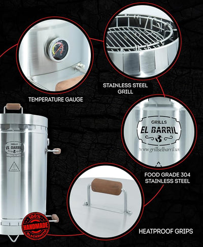 Large Steel Grill 45LB Combo