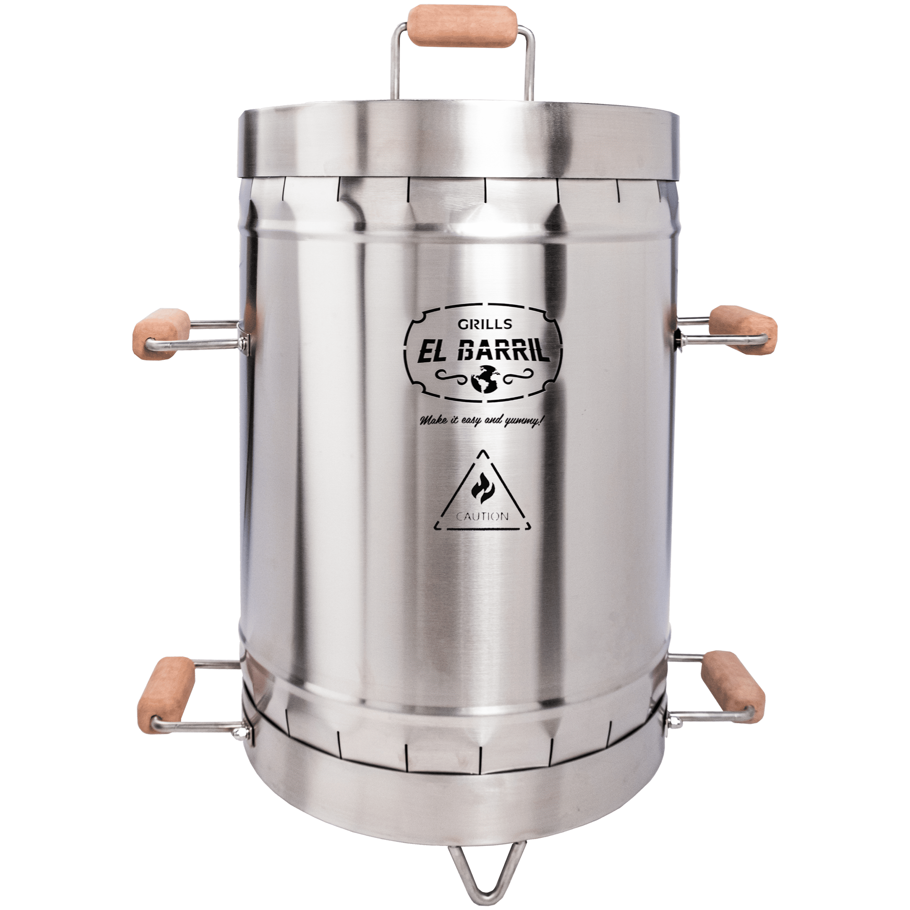 Medium Steel Grill 30LBS Premium Vertical Barrel Charcoal Grill Smoker